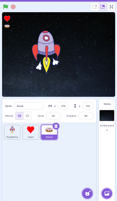 Cr er un jeu simple sur Scratch Screenshot 2023-08-31 at 11-00-53 Scratch - Les aventures du Captain Donuts.png