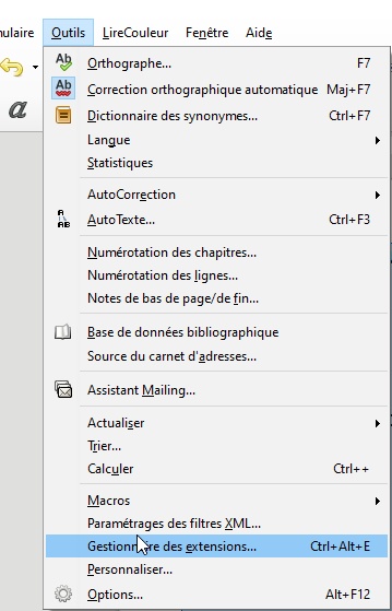 Installer Lire Couleur pour adapter gratuitement du texte pour les DYS outils libre office.png