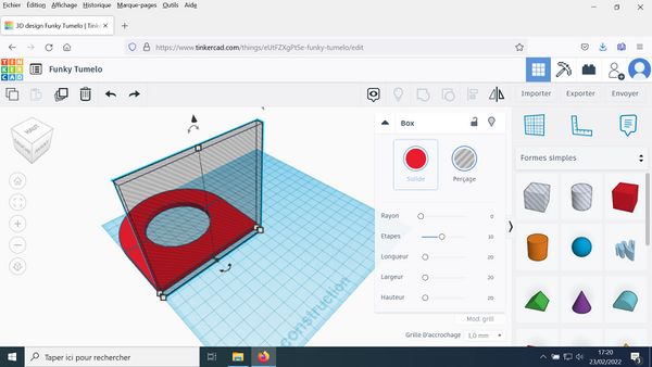 Impression 3D - Support pour recharger un smartphone Tinkercad 70.jpg