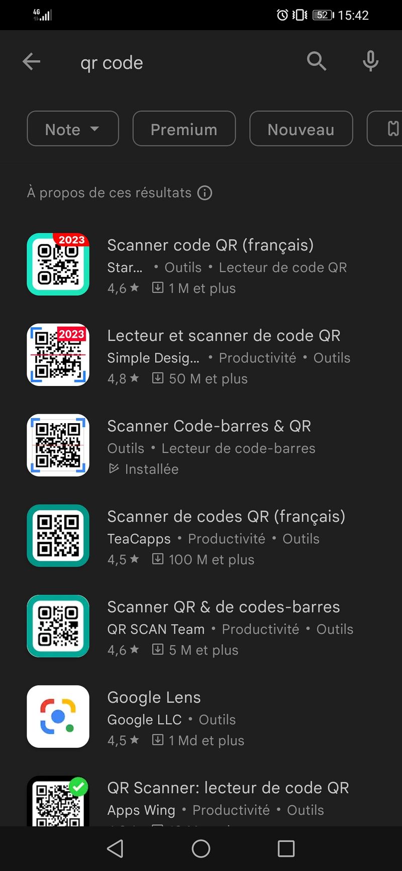 Comment lire un QR code avec son t l phone portable Screenshot 20230220 154230 com.android.vending.jpg