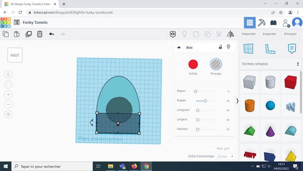 Impression 3D - Support pour recharger un smartphone Tinkercad 46.jpg
