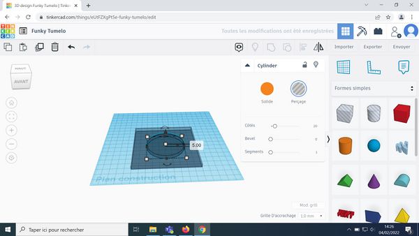 Impression 3D - Support pour recharger un smartphone Tinkercad 33.jpg