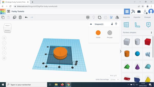 Impression 3D - Support pour recharger un smartphone Tinkercad 25.jpg