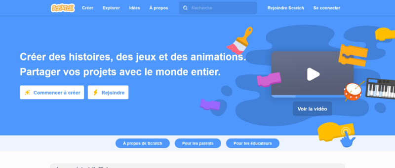 D couvrir le langage de programmation avec Scratch Site Scratch.png