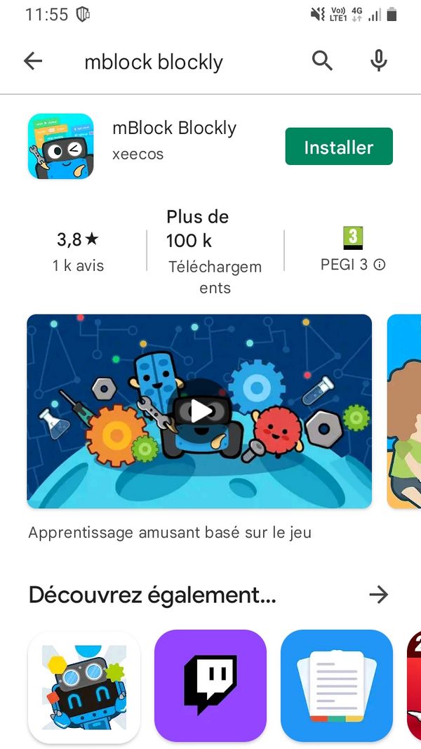 Initiation mBot - Robot p dagogique Screenshot 20220131-115534 Google Play Store.jpg