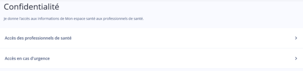 Comment avoir un contr le sur la confidentialit de ses donn es Mon espace sant Mon espace sant menu confidentialit .png