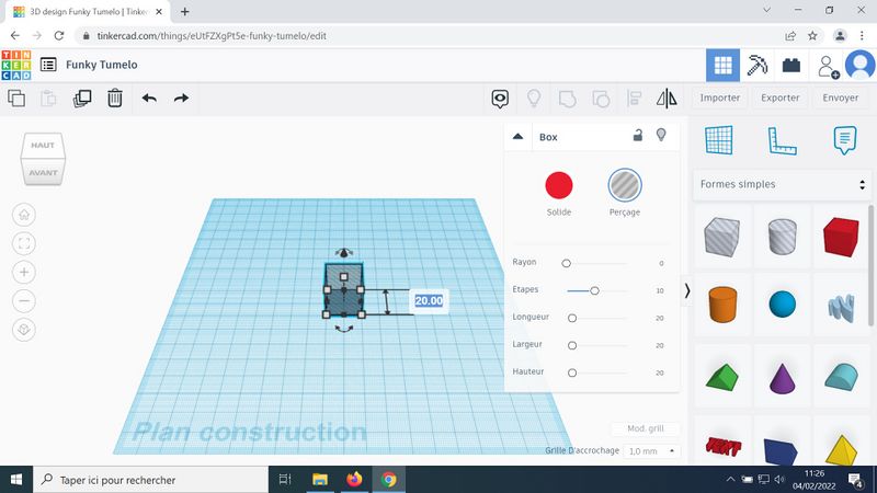 Impression 3D - Support pour recharger un smartphone Tinkercad 17.jpg
