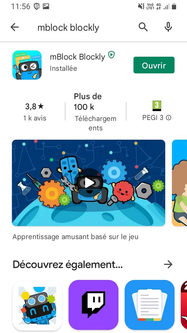 Initiation mBot - Robot p dagogique Screenshot 20220131-115601 Google Play Store.jpg