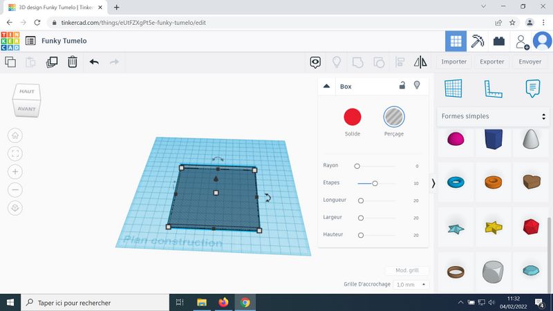 Impression 3D - Support pour recharger un smartphone Tinkercad 21.jpg